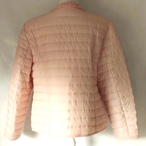CHICO Jacket Top Quilt Light Dusty Pink Bead Rhinestone Regency Core Size Large - Picture 10 of 14